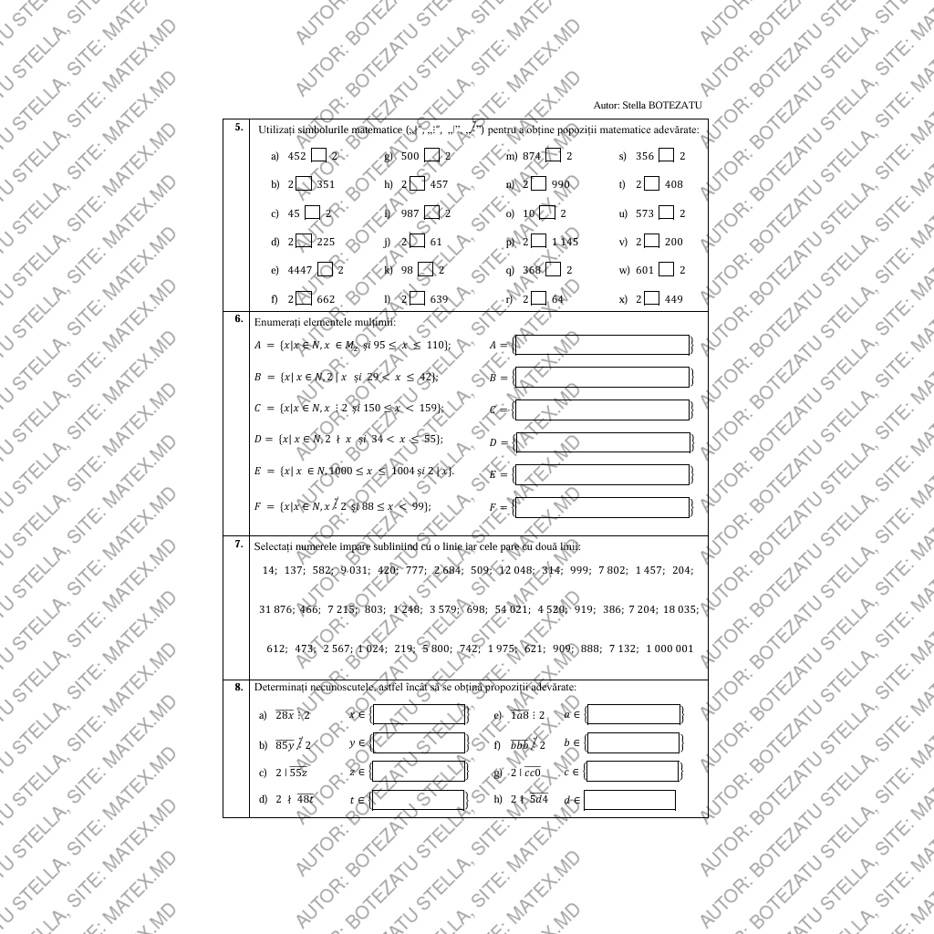 Criteriul de divizibilitate cu 2. Numere pare, numere impare(Clasa 5) - imagine 3